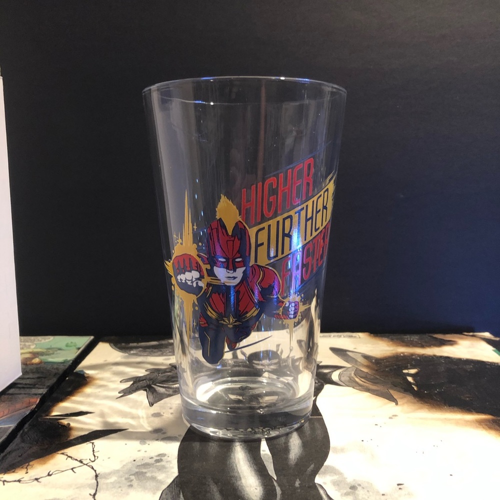 Captain Marvel glass.